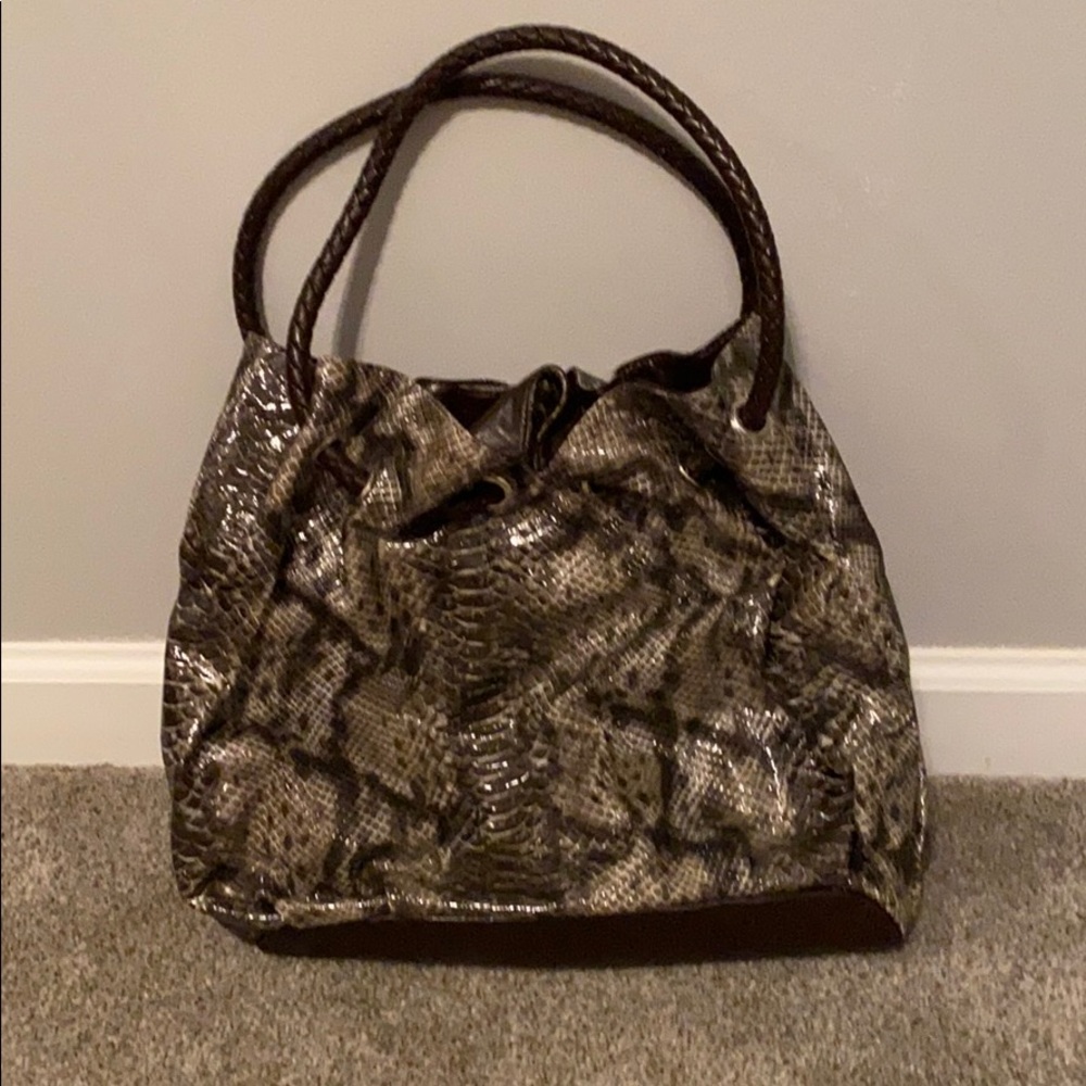 Chico’s snake skin bag